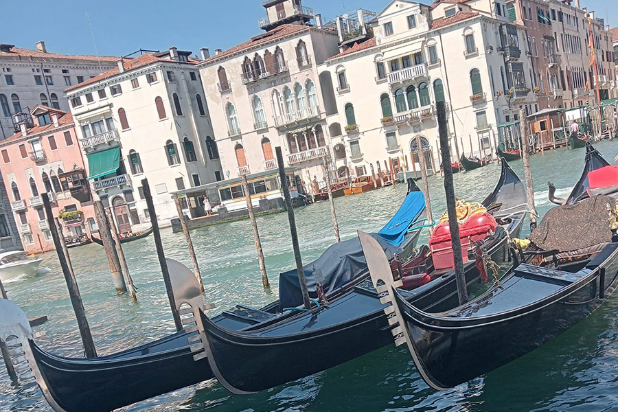 Boats line up