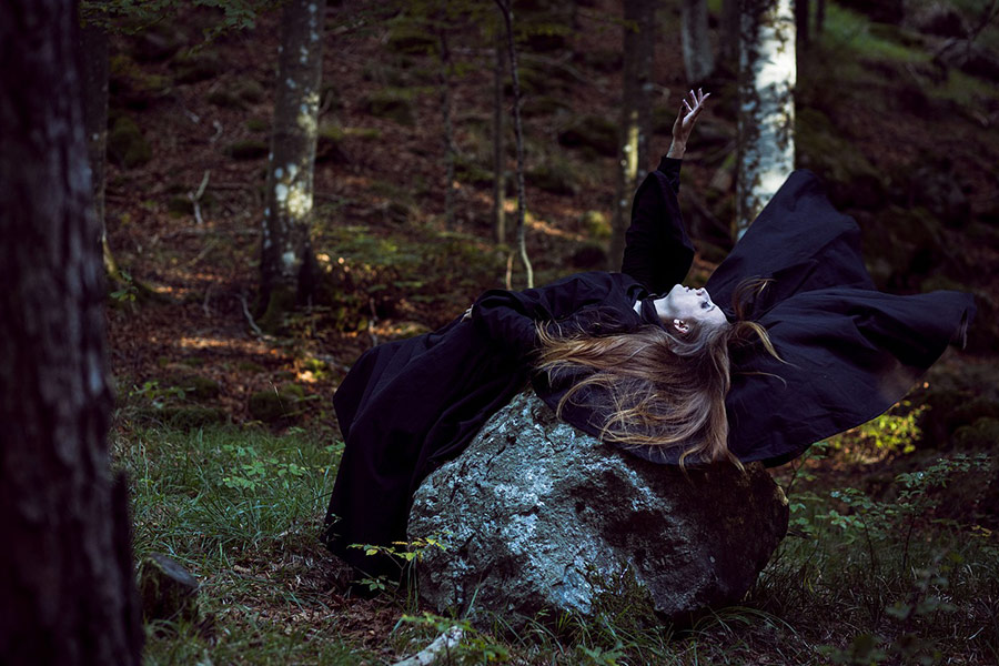 Witch gothic forest
