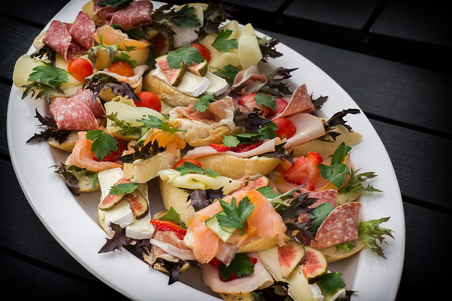 Colorful small sandwiches