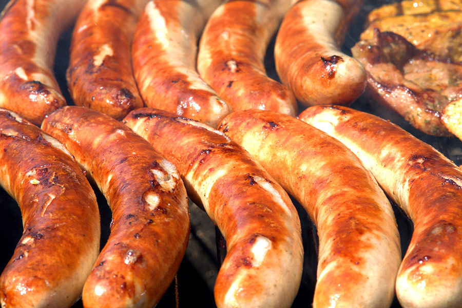 Grill sausages