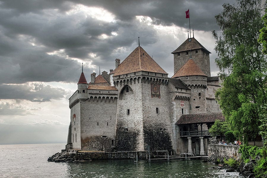 Switzerland castle landscape