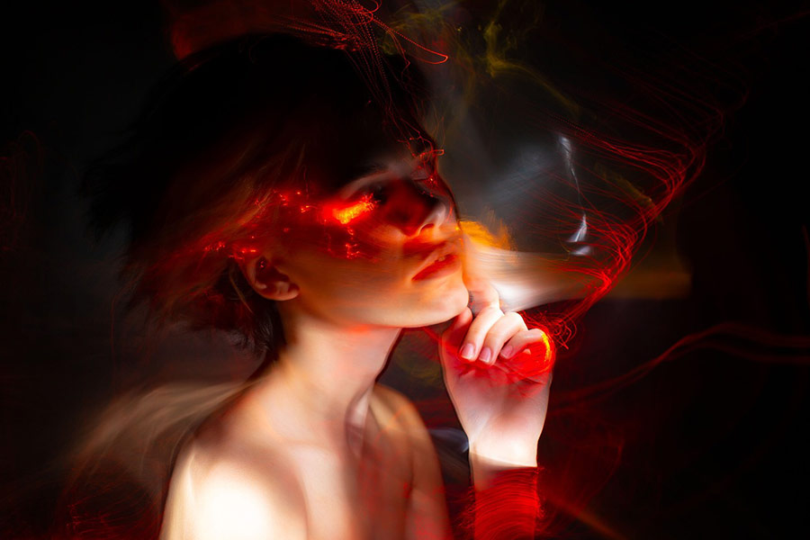 Light woman beauty