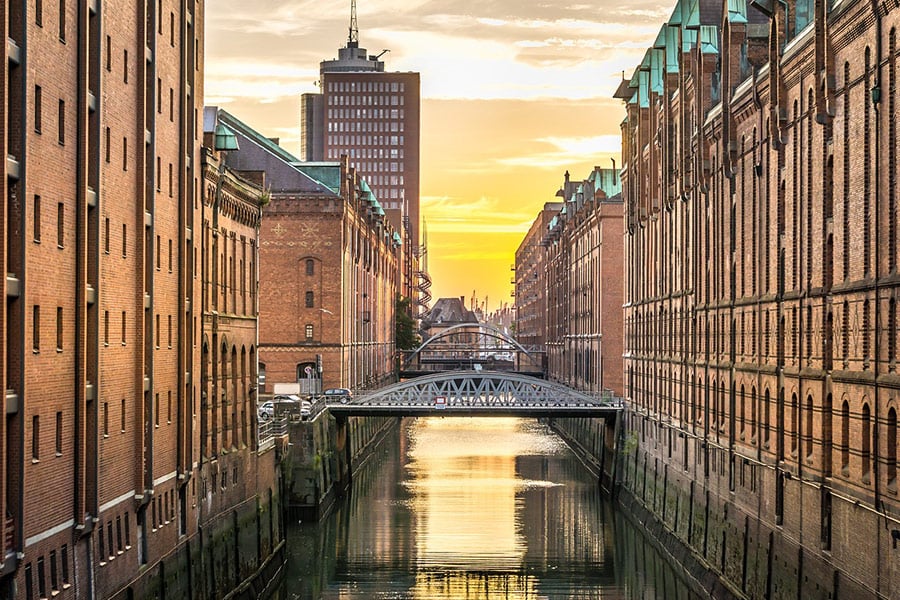 Hamburg Speicherstadt channel
