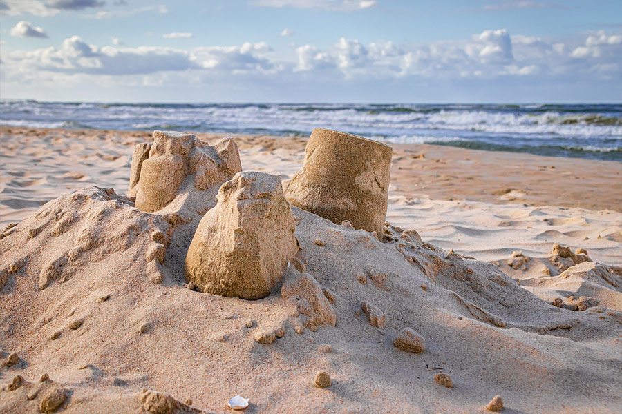 Sand castle sculpture