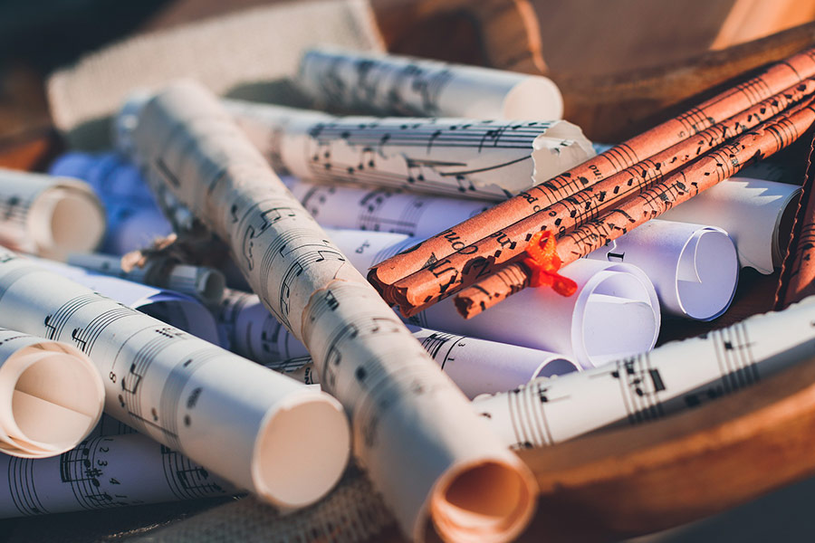Music paper sheets