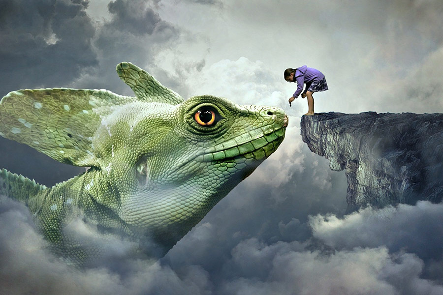 Dragon lizard fantasy