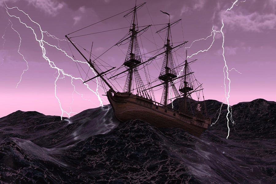 Stormy sea