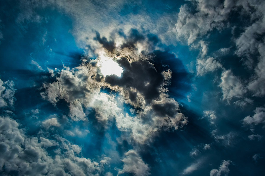 Sunlight heaven sky