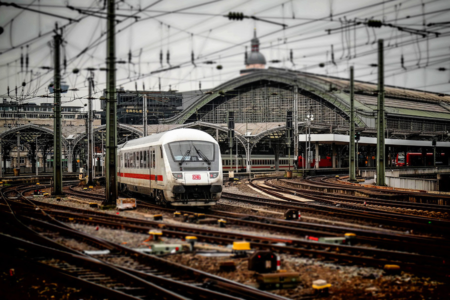 Train station tracks