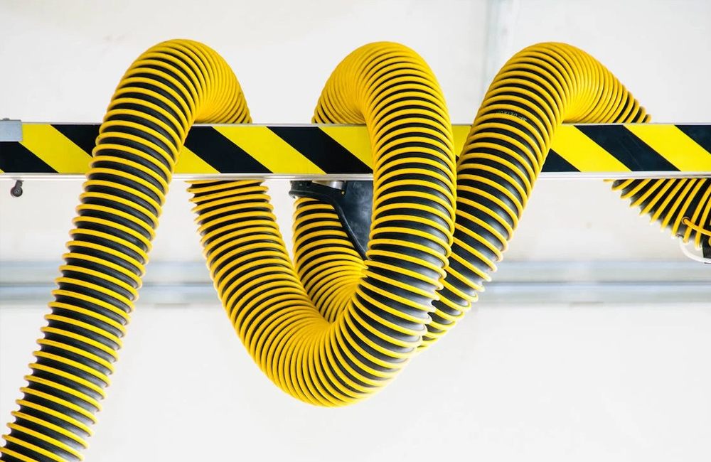Black yellow spiral