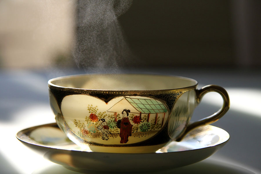 Warm hot cup of tea