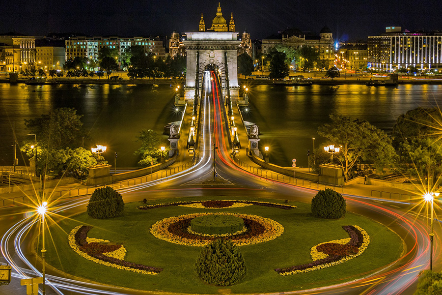Tourist attraction park bridge river