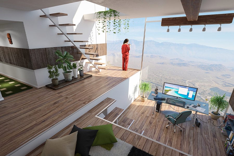 Real state home office interior design