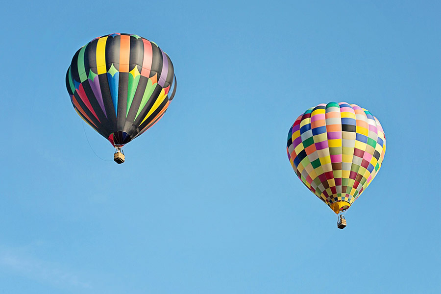 Adventure with hot air balloons