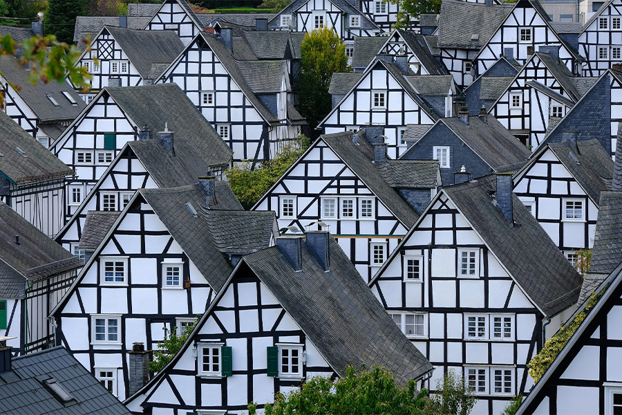 Freudenberg half timbered houses truss