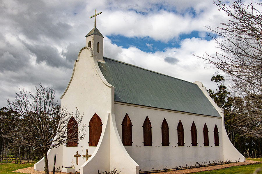 Wide side church building