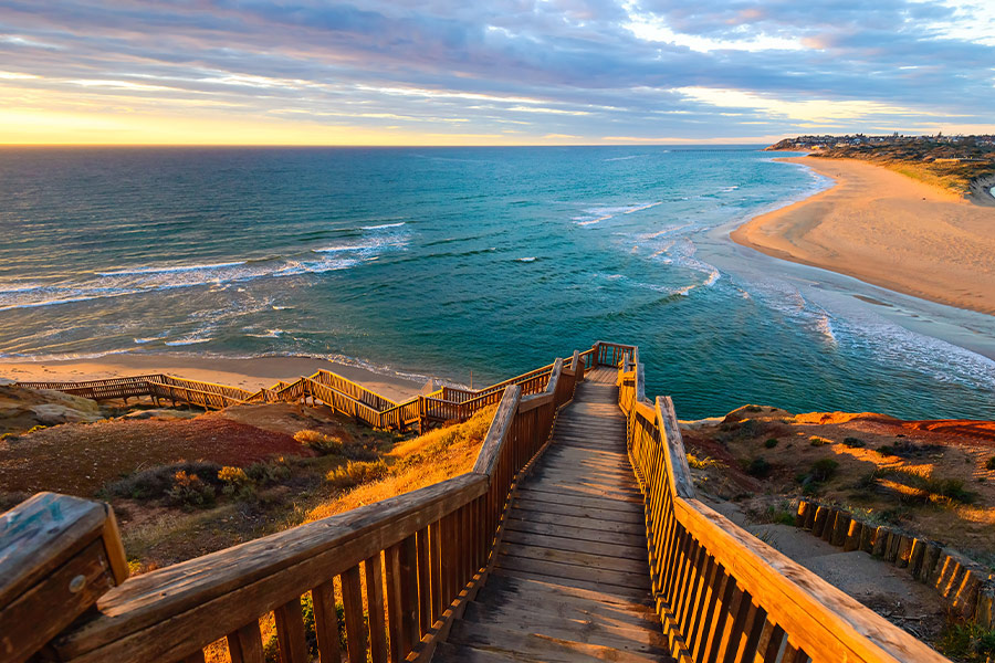 South port beach boardwalk Noarlunga South Australia