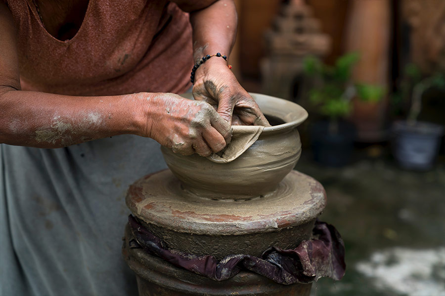 Clay pot making