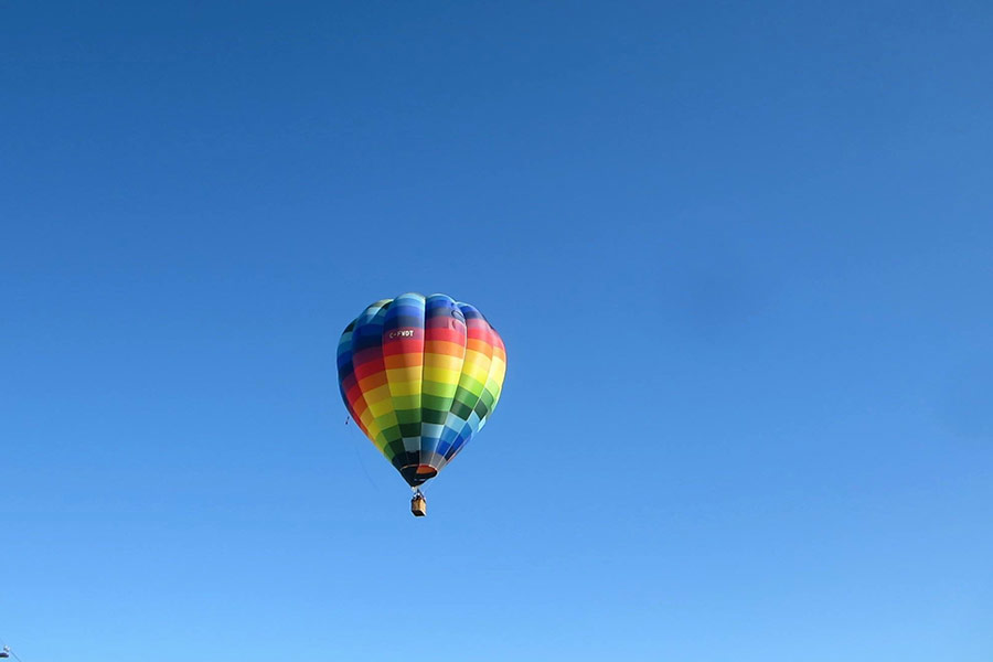 Rainbow like colors air balloon