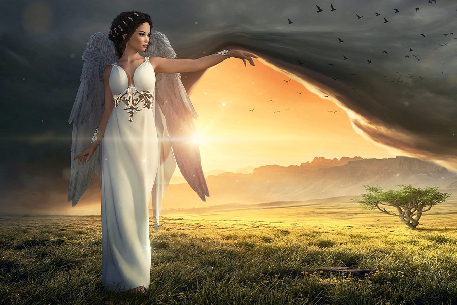 Angel heaven light mood