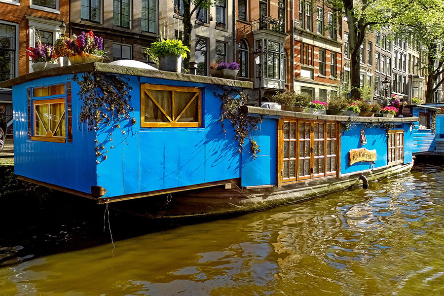 Barge houseboat Amsterdam