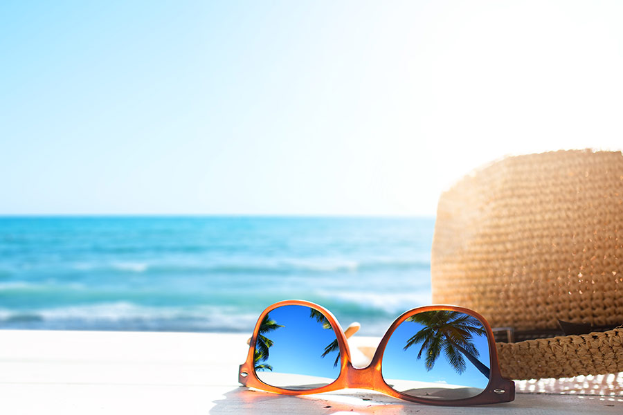 Summer tropical beach background