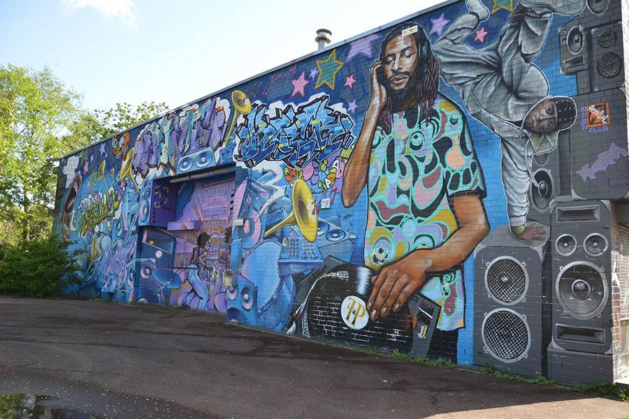 Youth center urban funky art