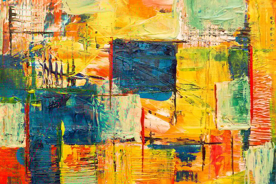 Multicolored abstract painting