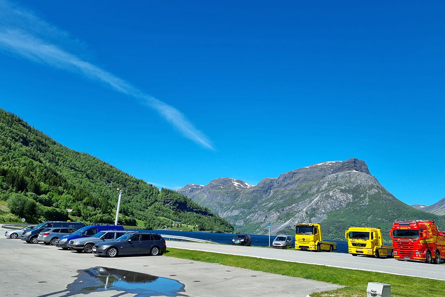 Parking area somewhere Norway