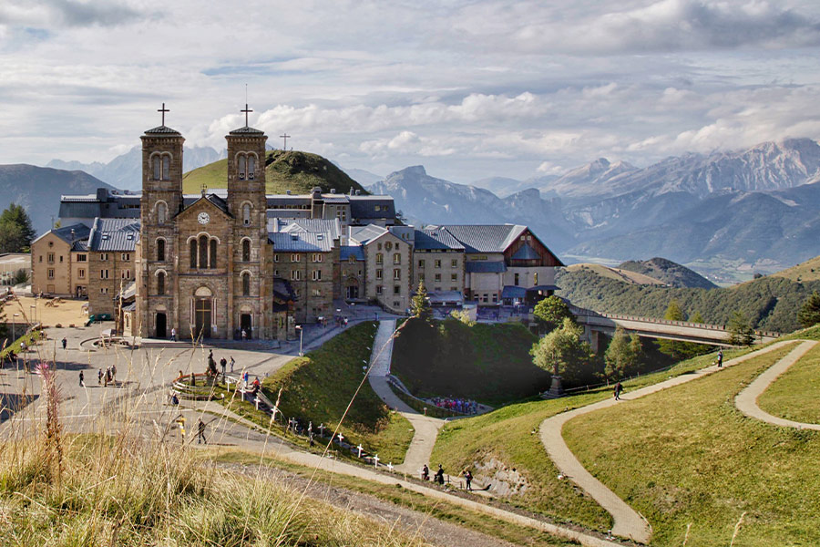 Wide big church building