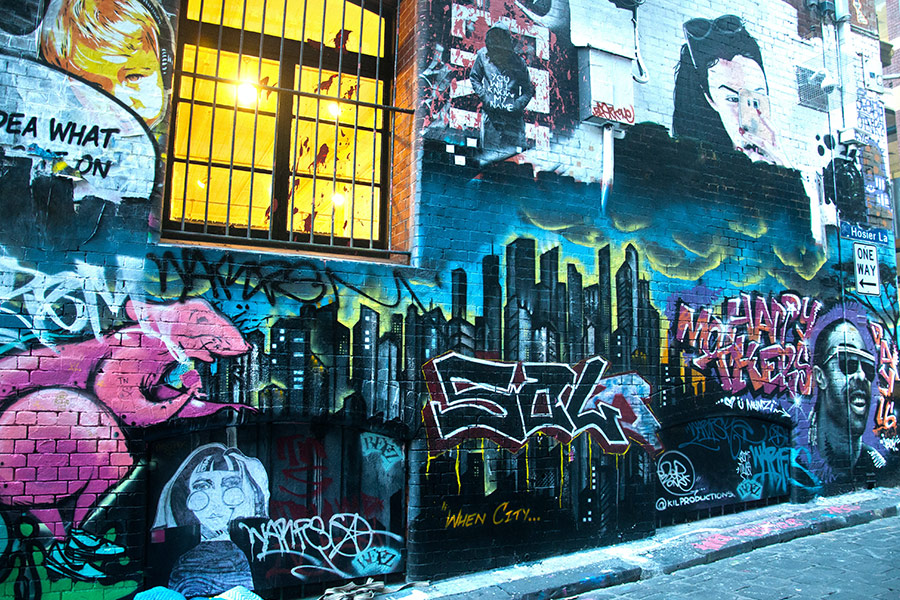 Grafitti on brickwall