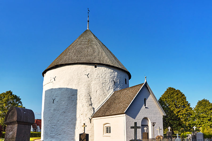 Oldest church Nylars island Denmark