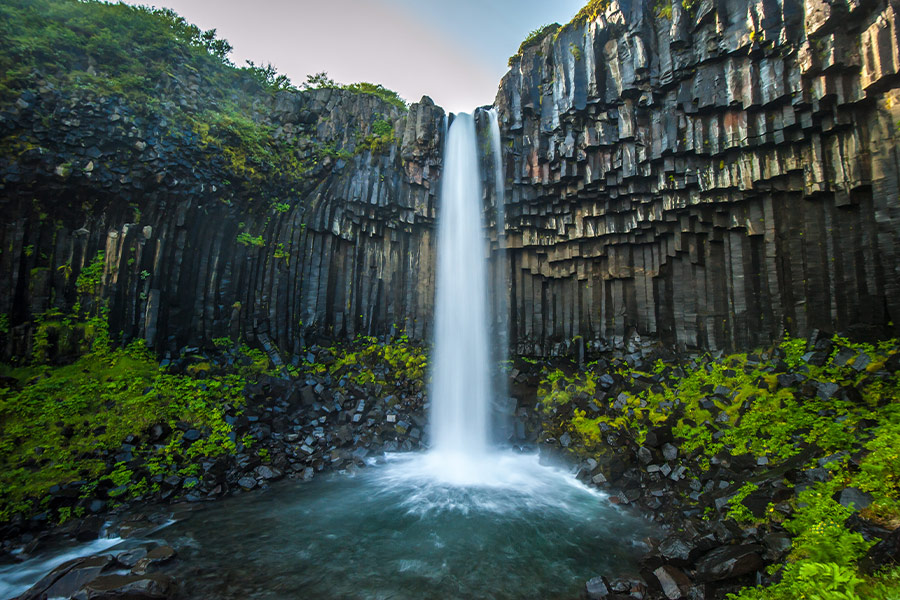 Svartifoss black waterfall Iceland