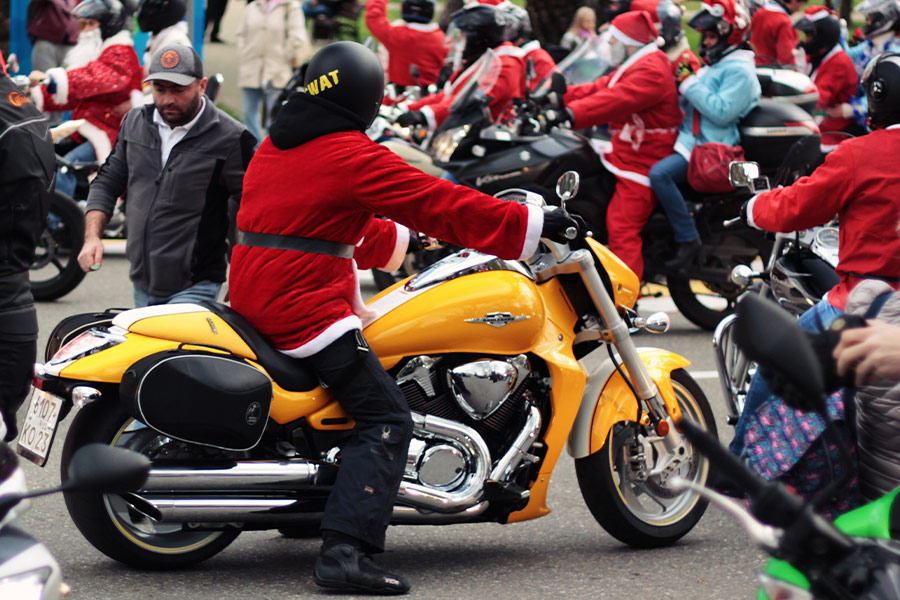 Yellow cruiser motorcycle