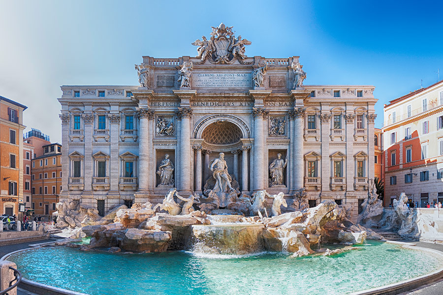 Trevi fountain iconic landmark centre Rome Italy
