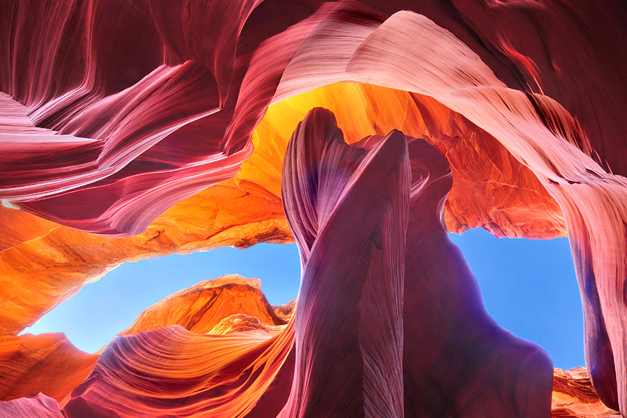 Antelope canyon Navajo reservation near page Arizona USA
