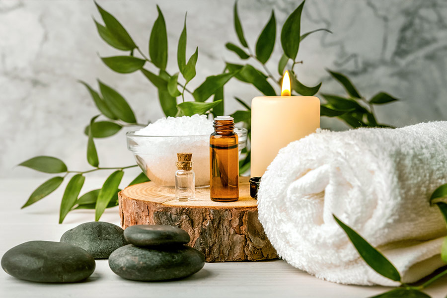 Beauty treatment items for spa