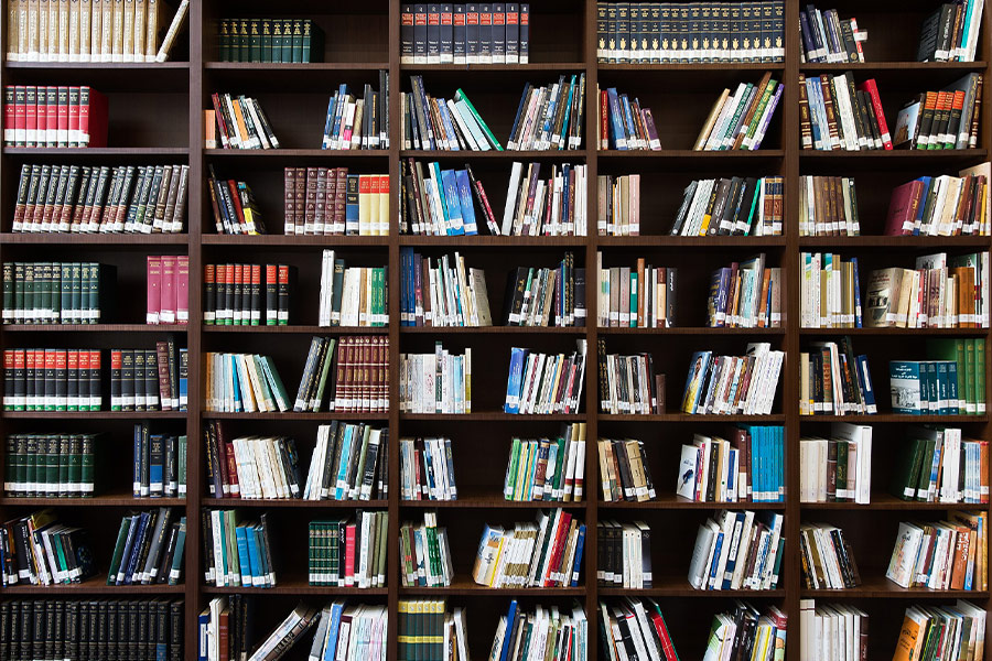 Education bookshelf library