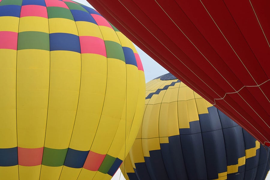 Colorful hot air balloons