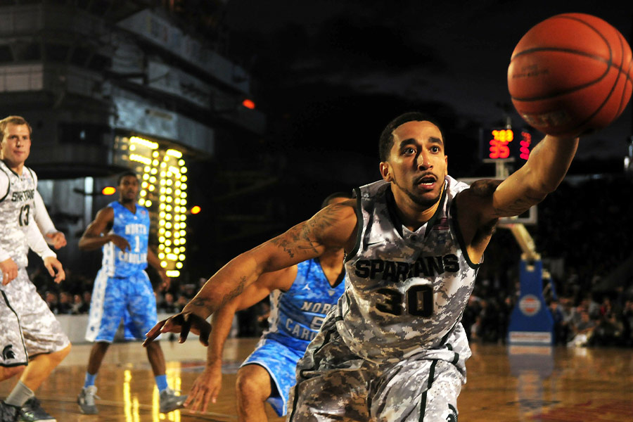 Competition basketball players