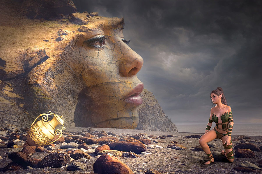 Mystical darling vase beach