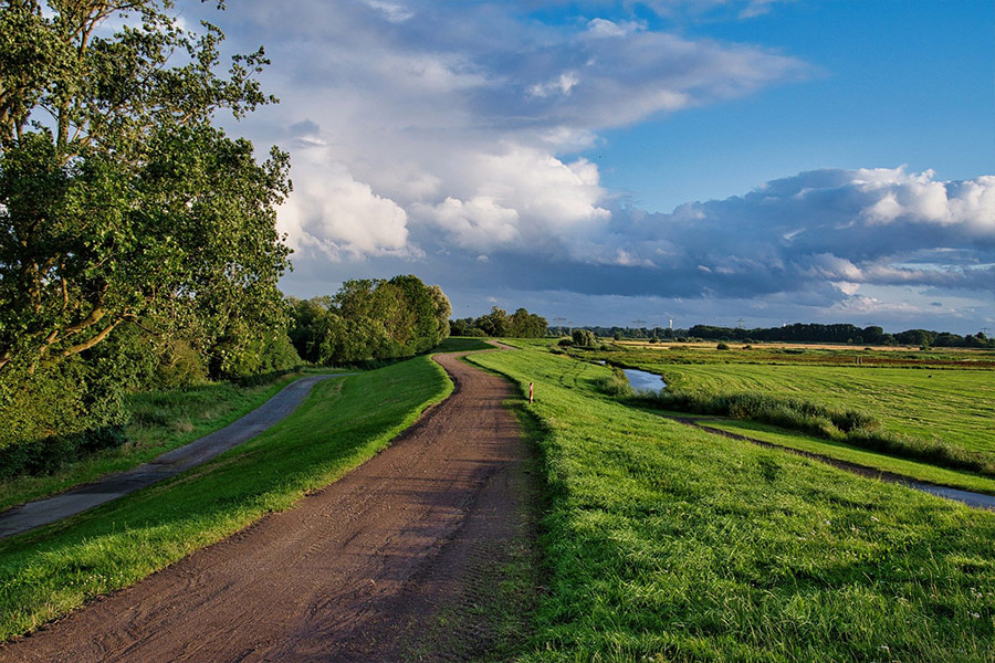 Northern Germany dike path