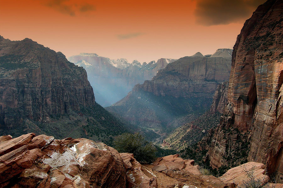 Zion park Utah mountains