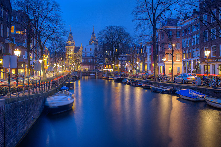 Amsterdam night canals
