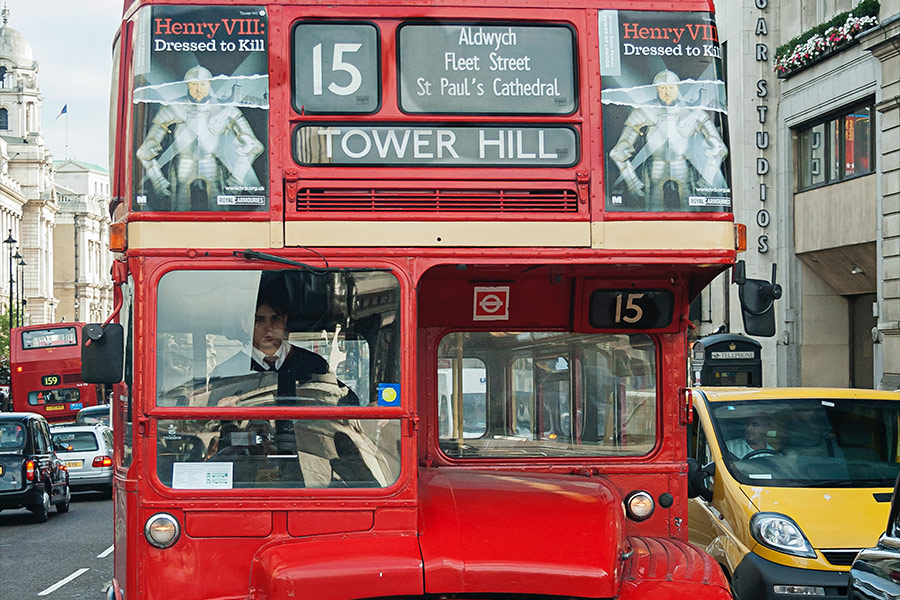 Travel with London bus United Kingdom