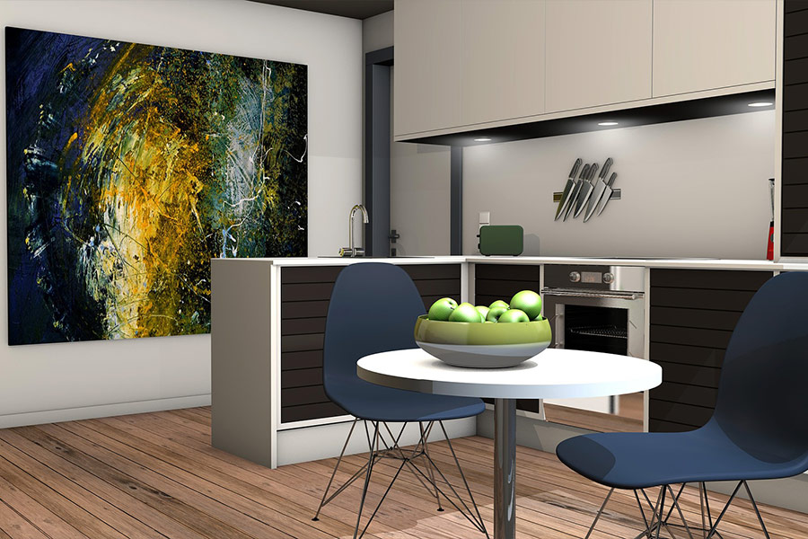 Kitchen living room apartment