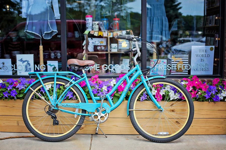 Vintage bicycle turquoise