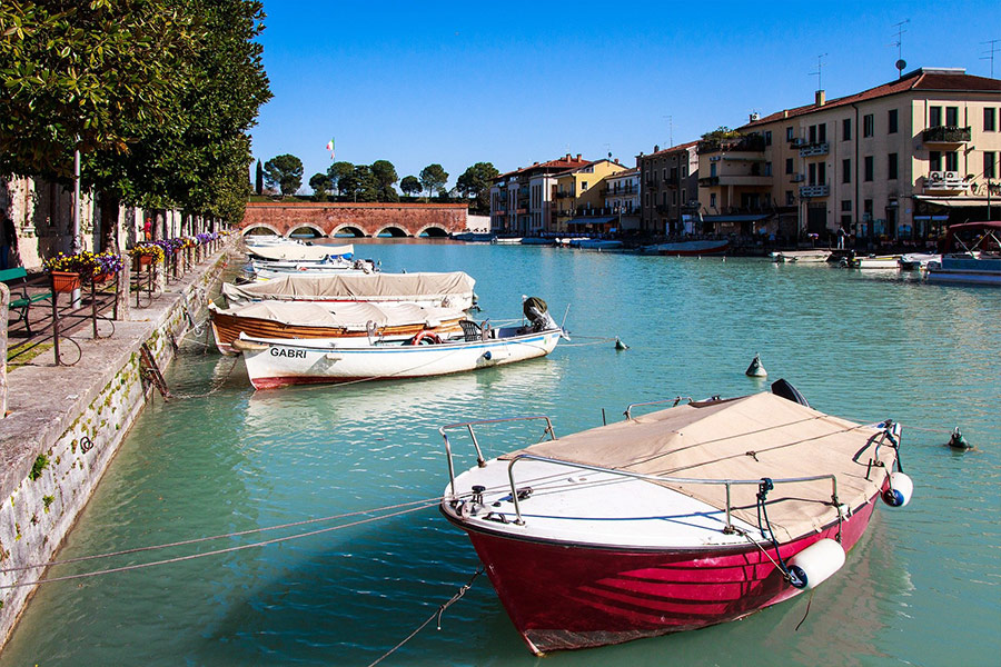 Peschiera Del Garda boat port Italy
