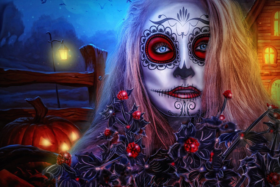 Halloween girl all saints day gothic model