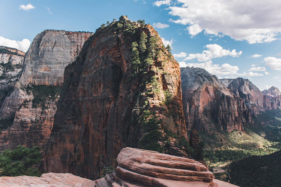 Zion national park landscape